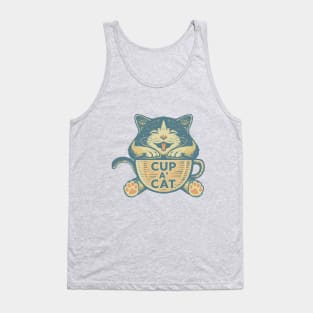 Cup a Cat and coffee Tank Top